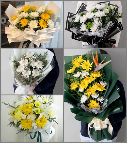 湖北黄冈市黄梅县黄梅镇白事花束代送